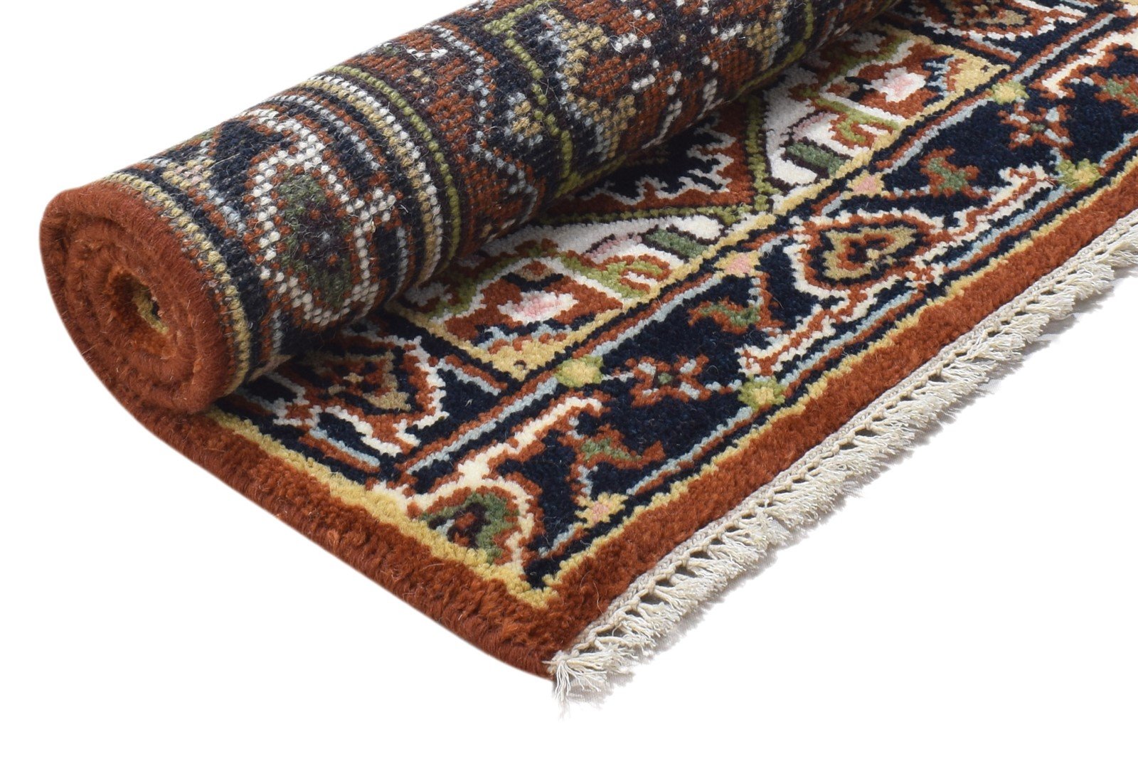 Wool Rust Rug 2' X 3' Persian Hand Knotted Serapi Oriental Small Carpet 