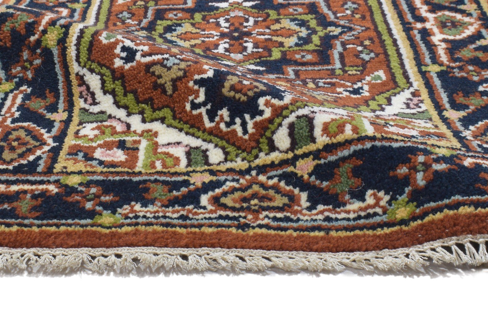 Wool Rust Rug 2' X 3' Persian Hand Knotted Serapi Oriental Small Carpet 