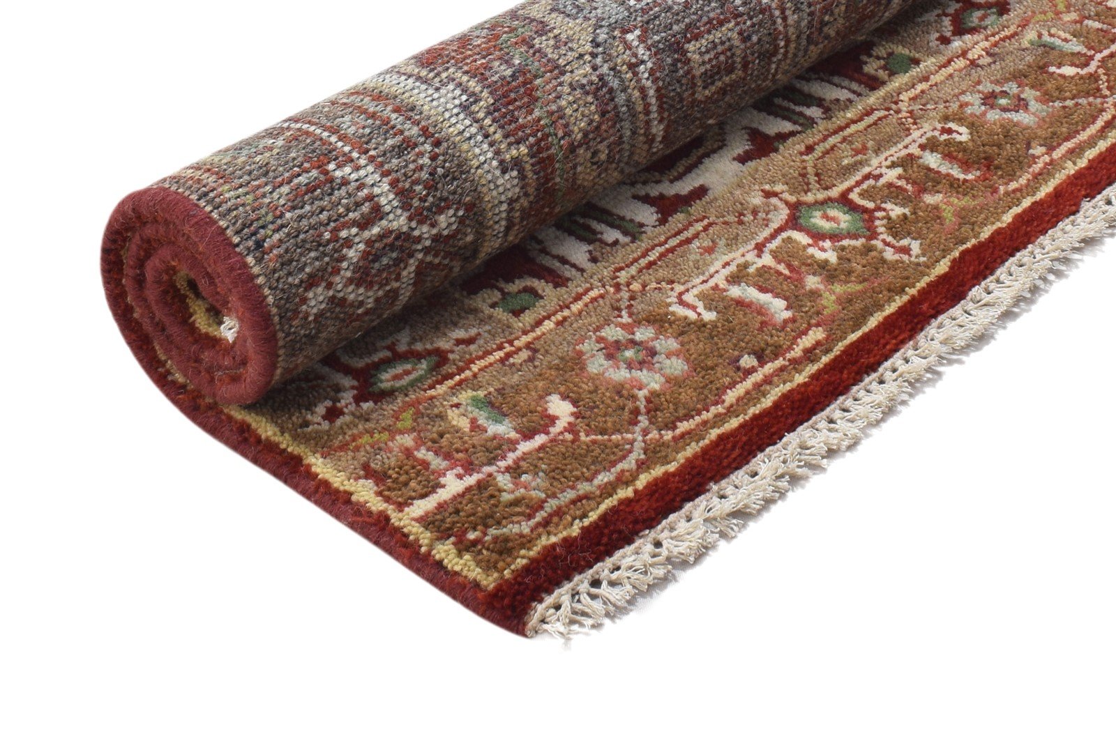 Red Wool Rug 2' X 3' Persian Hand Knotted Serapi Oriental Small Carpet 