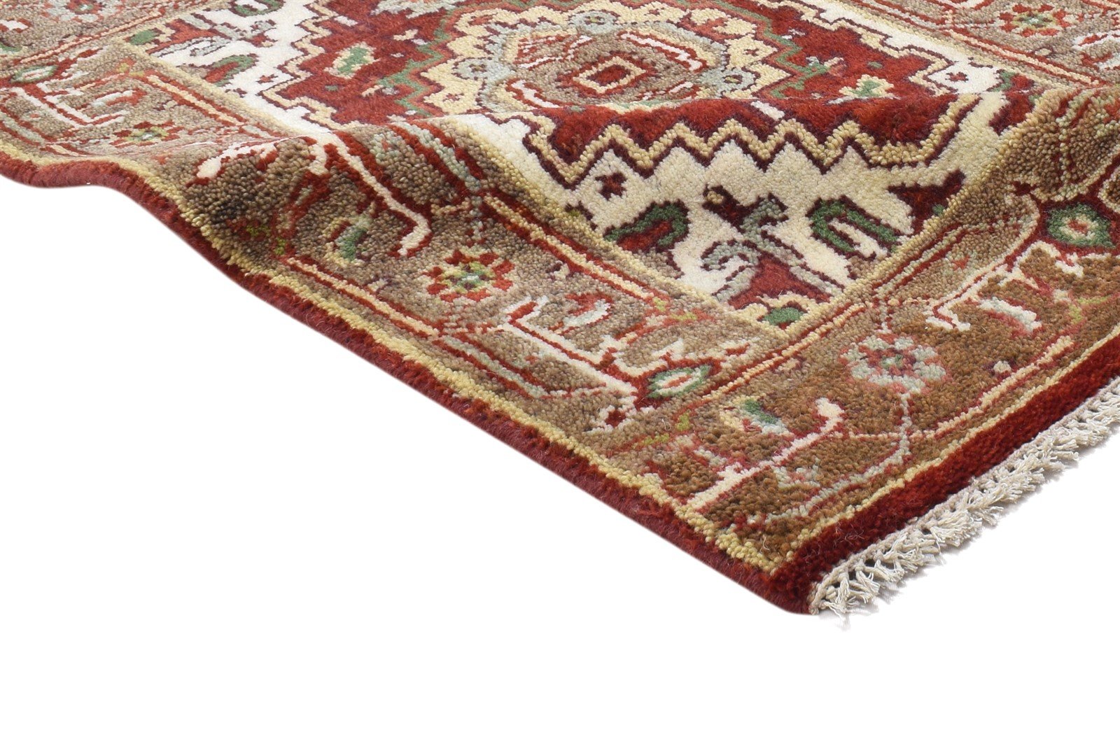 Red Wool Rug 2' X 3' Persian Hand Knotted Serapi Oriental Small Carpet 