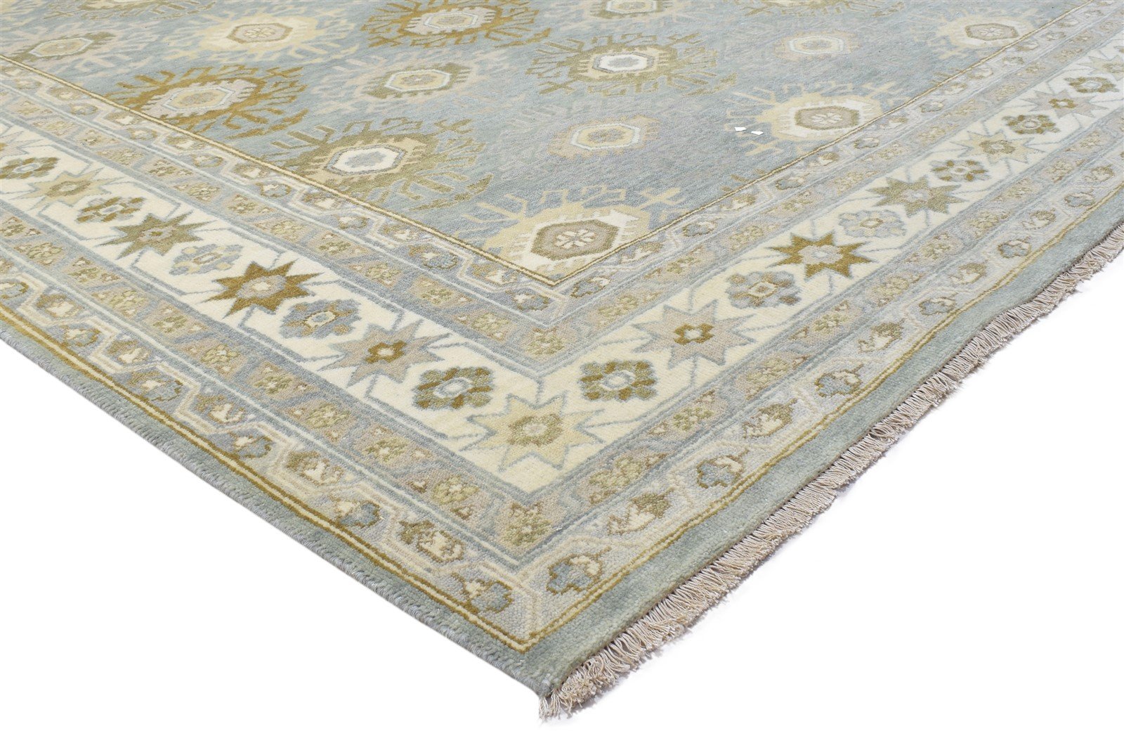 Wool Grey Rug 8' X 10' Persian Hand Knotted Mughal Oriental Large Carpet 