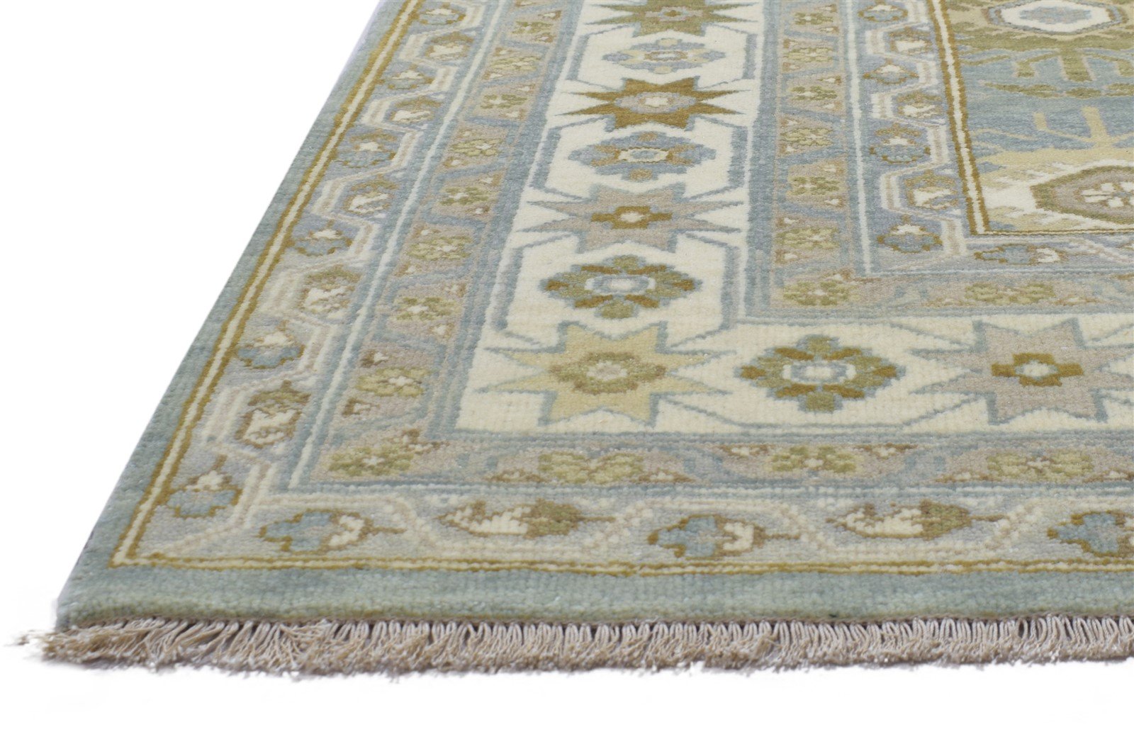 Wool Grey Rug 8' X 10' Persian Hand Knotted Mughal Oriental Large Carpet 