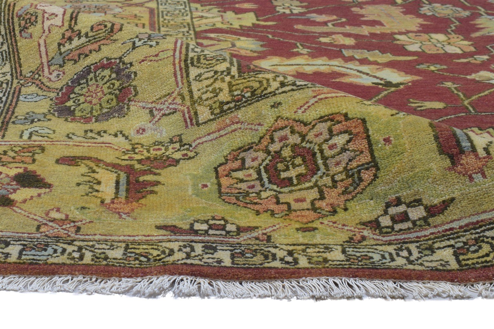 8' X 10' Rug Wool Red Persian Hand Knotted Kashan Oriental Large Carpet 