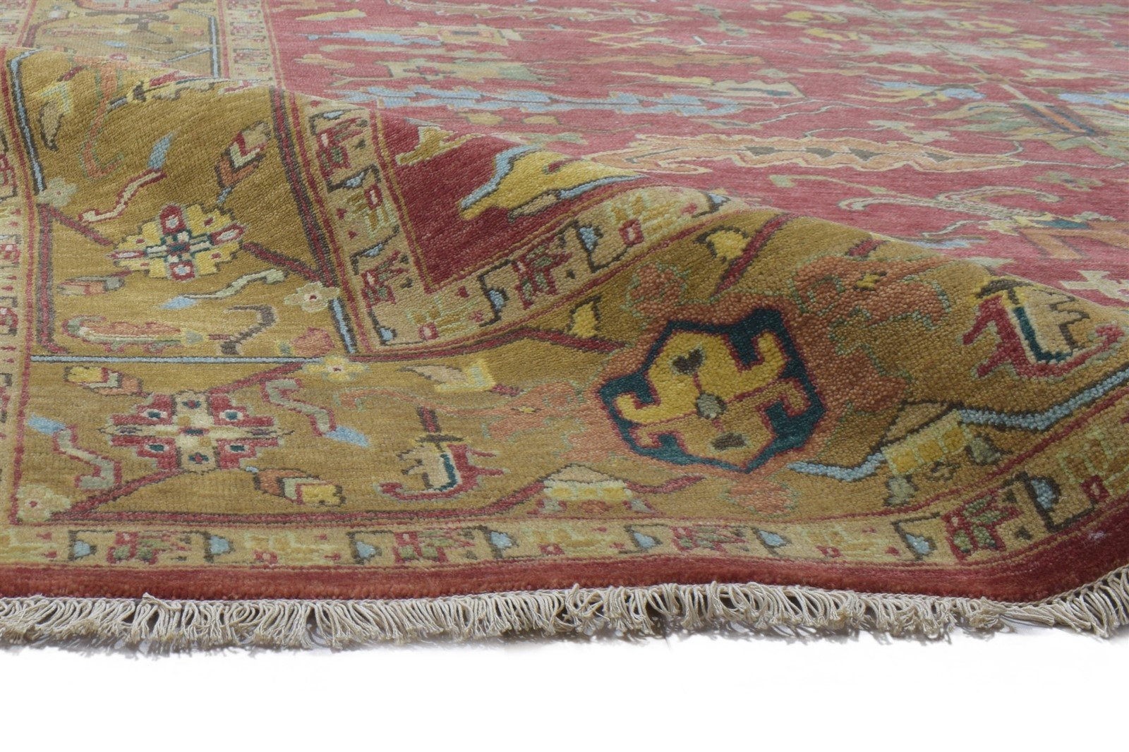 Hand Knotted Red Wool Rug 8' X 10' Persian Serapi Oriental Large Carpet 