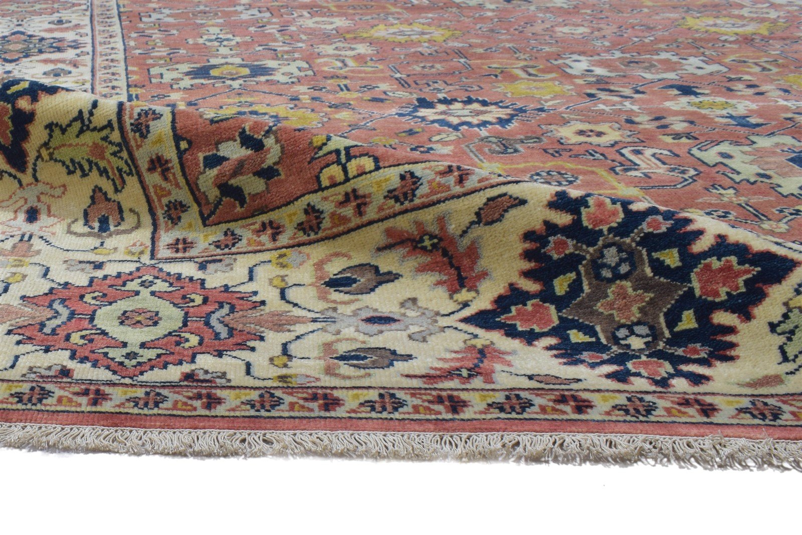 Wool Red Rug 8' X 10' Persian Hand Knotted Kashan Oriental Large Carpet 