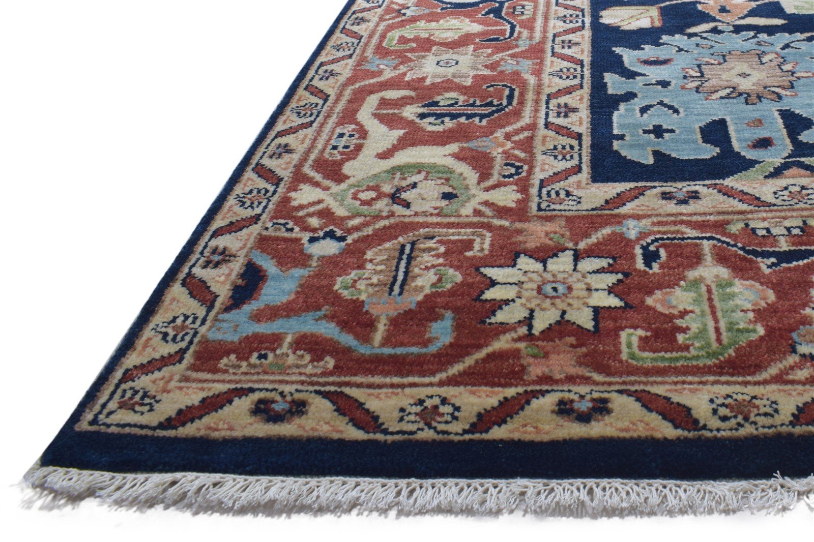 8' X 10' Rug Wool Black Persian Hand Knotted Oushak Oriental Large Carpet 