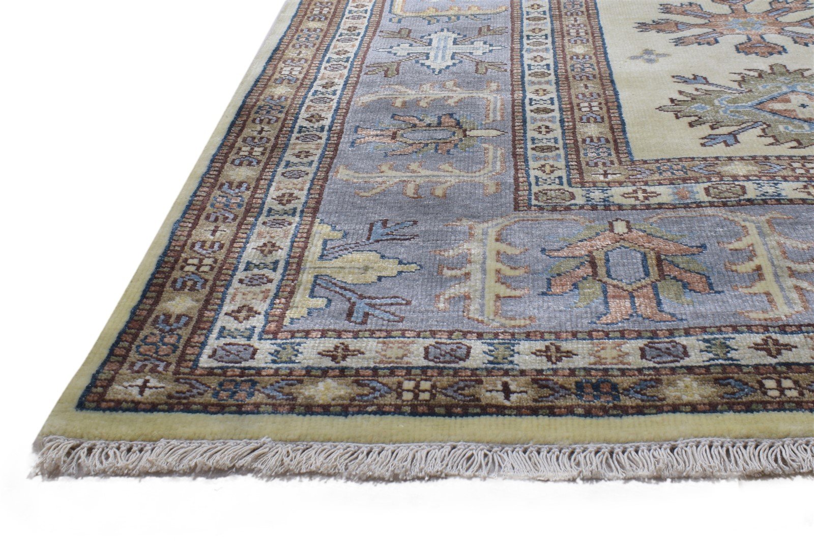 Wool Cream Rug 8' X 10' Persian Hand Knotted Kazak Oriental Large Carpet 