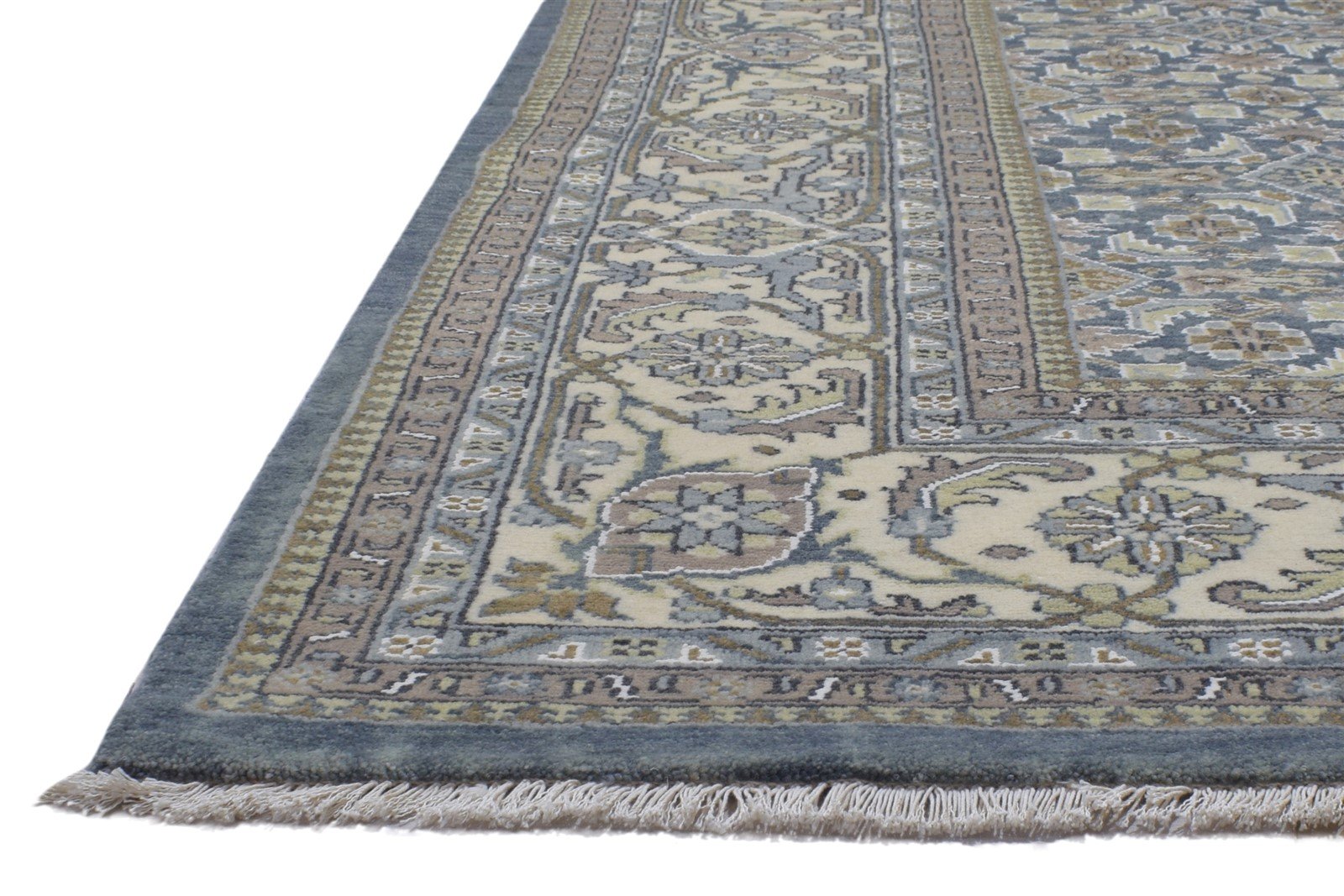 9' X 12' Rug Wool Dark Grey Persian Hand Knotted Bijar Oriental Large Carpet 