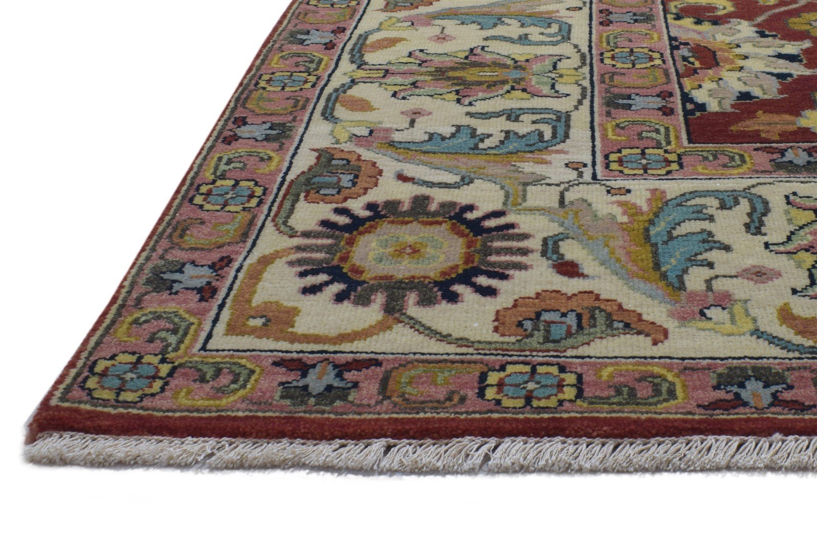 Wool Red Rug 9' X 12' Persian Hand Knotted Kashan Oriental Large Carpet 