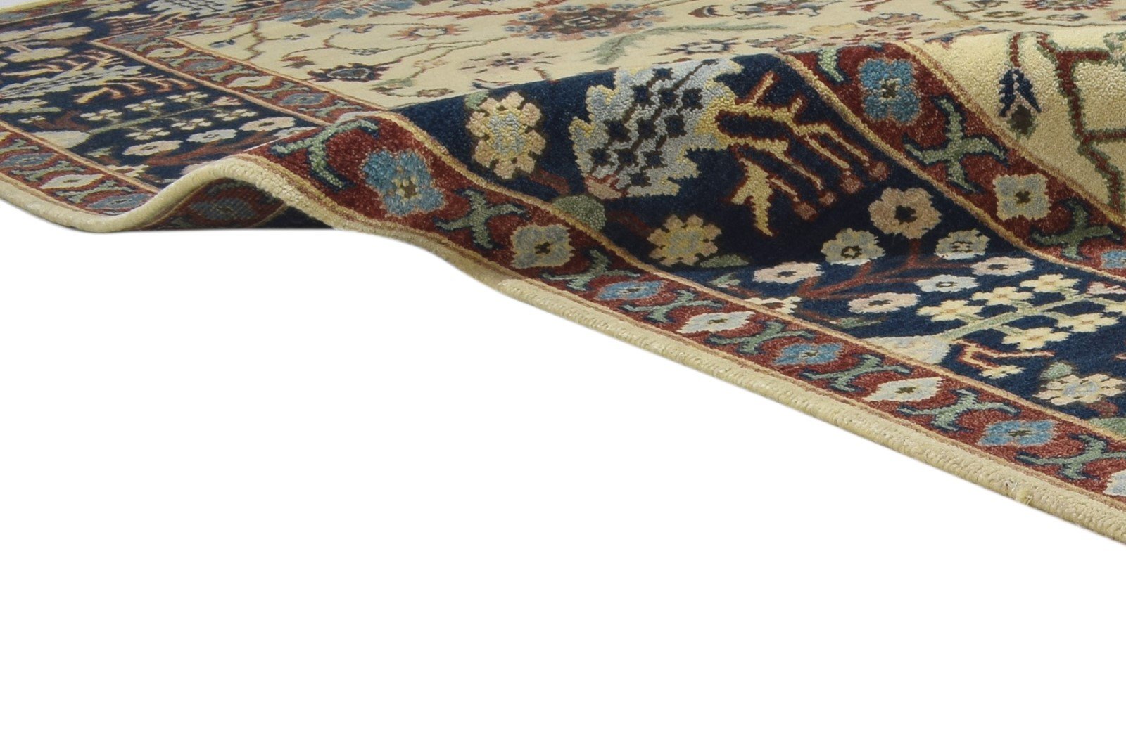 8' X 10' Rug Wool Beige Persian Hand Knotted Mughal Oriental Large Carpet 