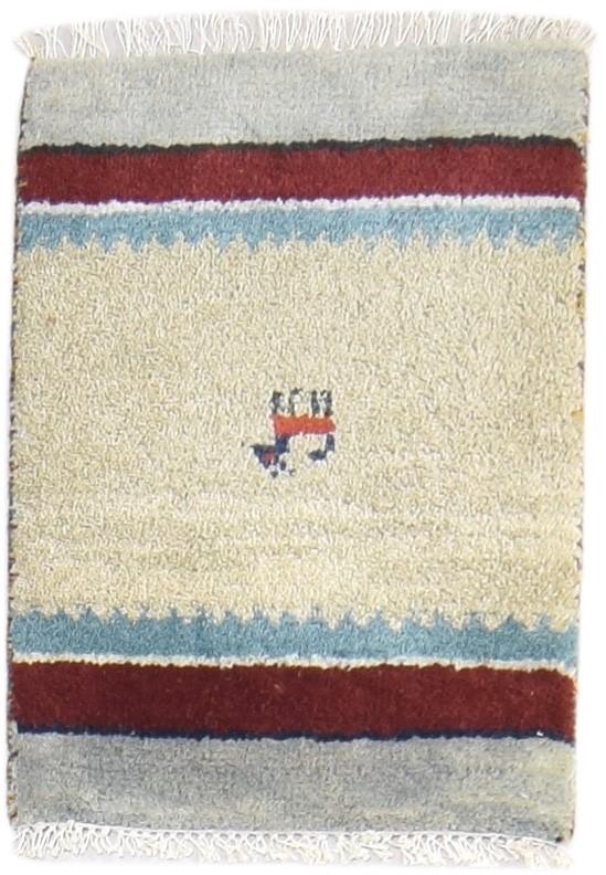 1' X 2' Rug Wool Sand Persian Hand Knotted Gabbeh Southwestern Small Carpet 