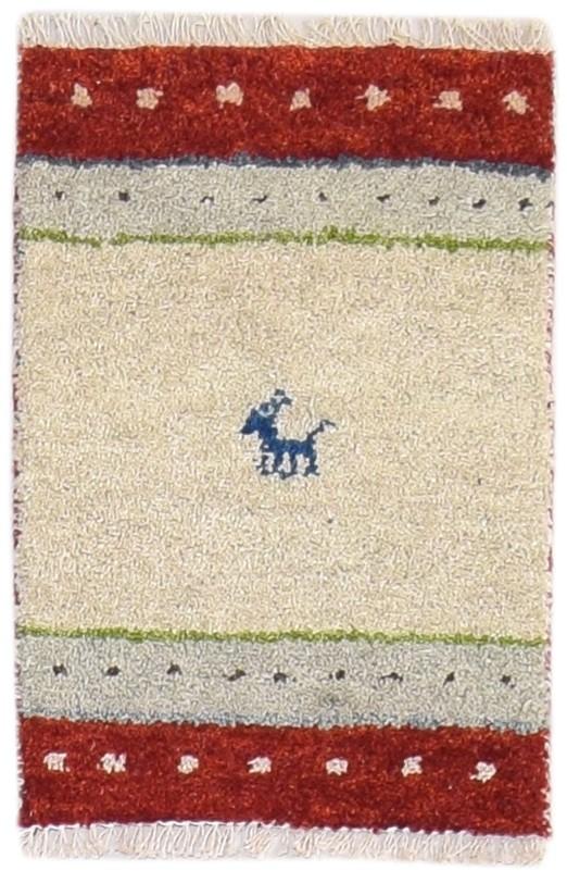 100% Wool Sand Rug 1' X 2' Persian Hand Knotted Gabbeh Southwestern Small Carpet 