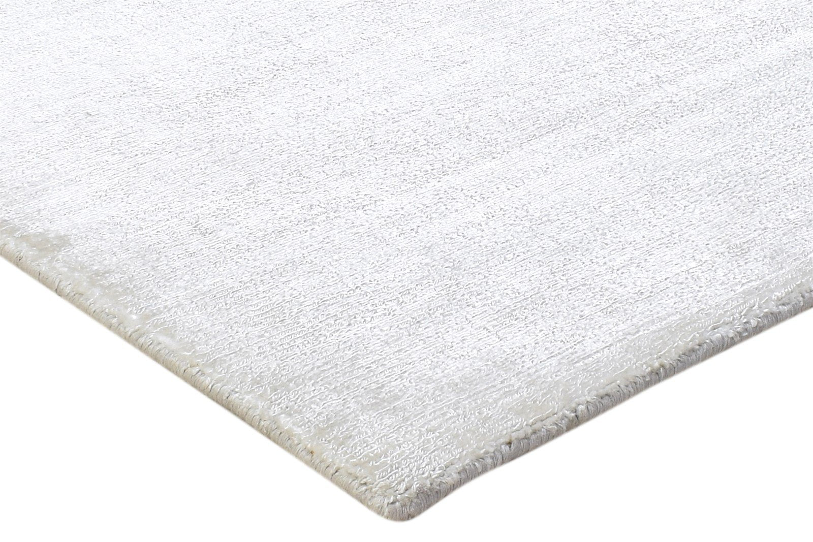 Wool Silver Rug 2' X 3' Modern Handloom Scandinavian Solid Small Carpet 