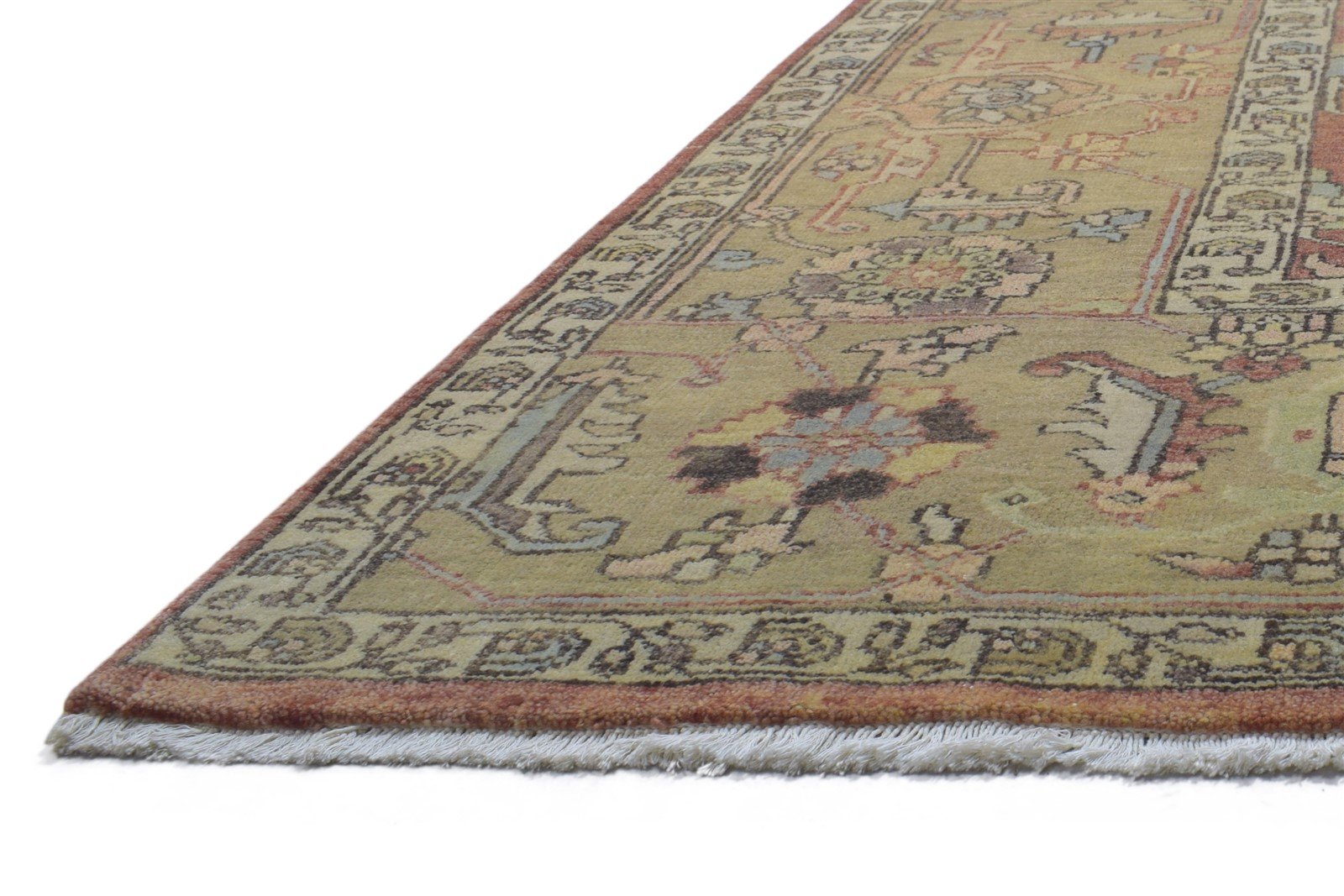 Red Wool Rug 9' X 12' Persian Hand Knotted Mughal Oriental Extra Large Carpet 