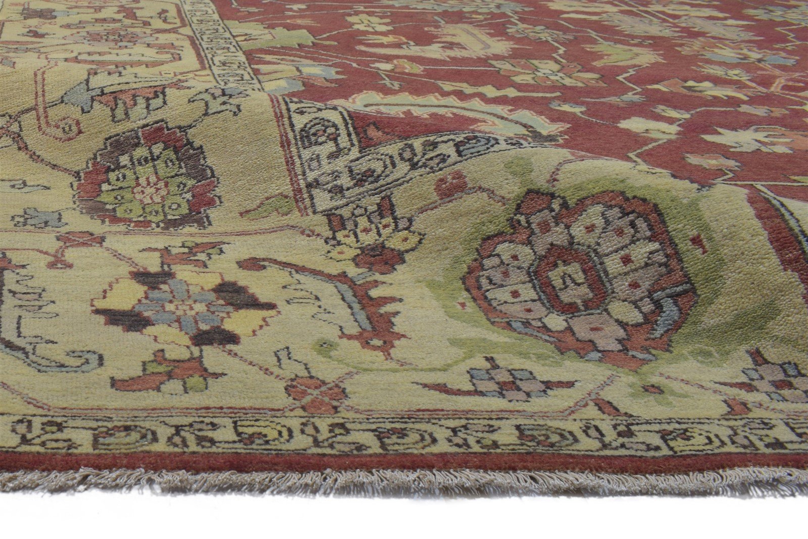 Wool Red Rug 10' X 13' Persian Hand Knotted Mughal Oriental Extra Large Carpet 