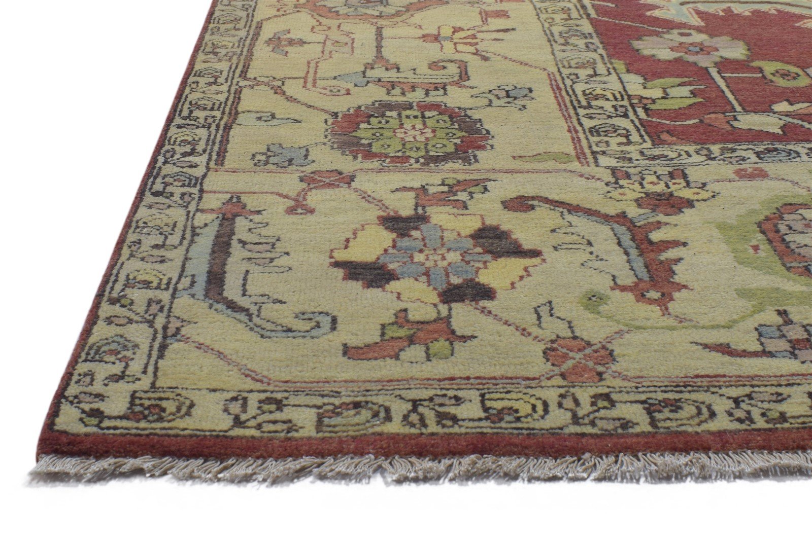 Wool Red Rug 10' X 13' Persian Hand Knotted Mughal Oriental Extra Large Carpet 