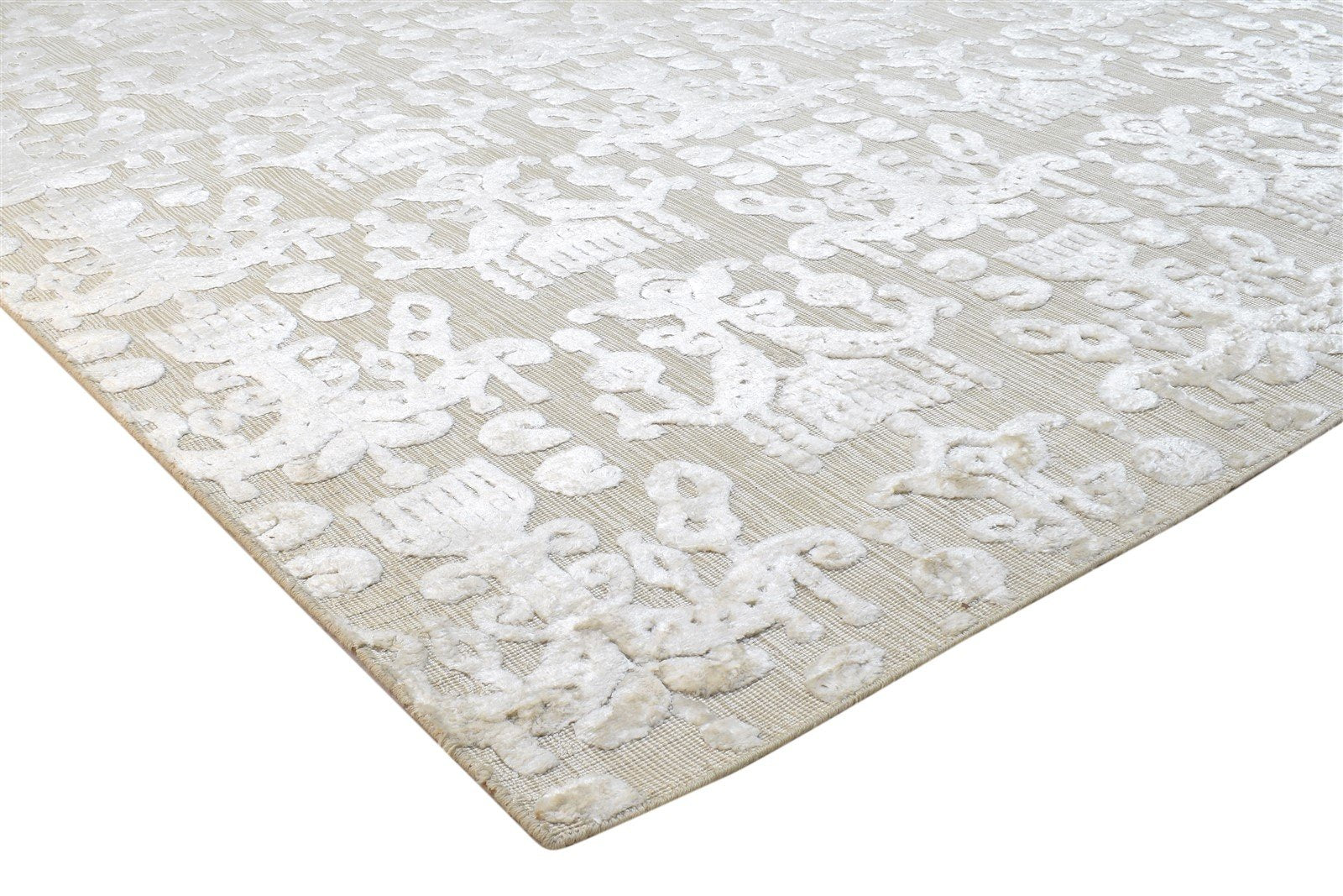 6' X 9' Rug Silk Grey Modern Jacquard Loom French Damask Room Size Carpet 