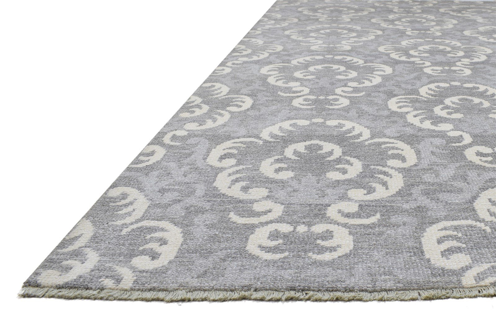 8' X 10' Rug Wool Grey Persian Hand Knotted Oriental Floral Large Carpet 