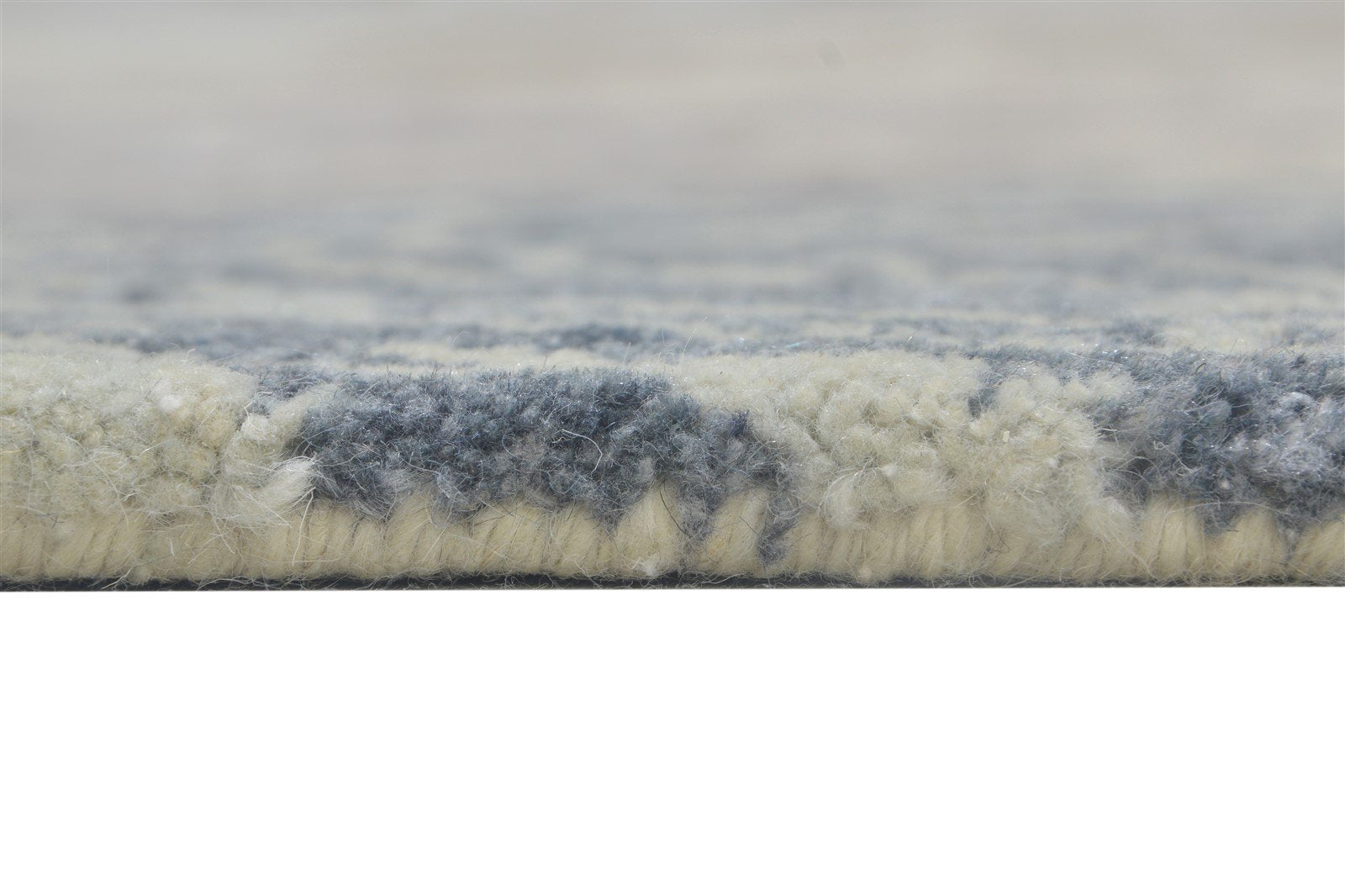 Hand Tufted Sand Wool / Silk Rug 5X8 Modern Indian Abstract Room Size Carpet  Area Rug 