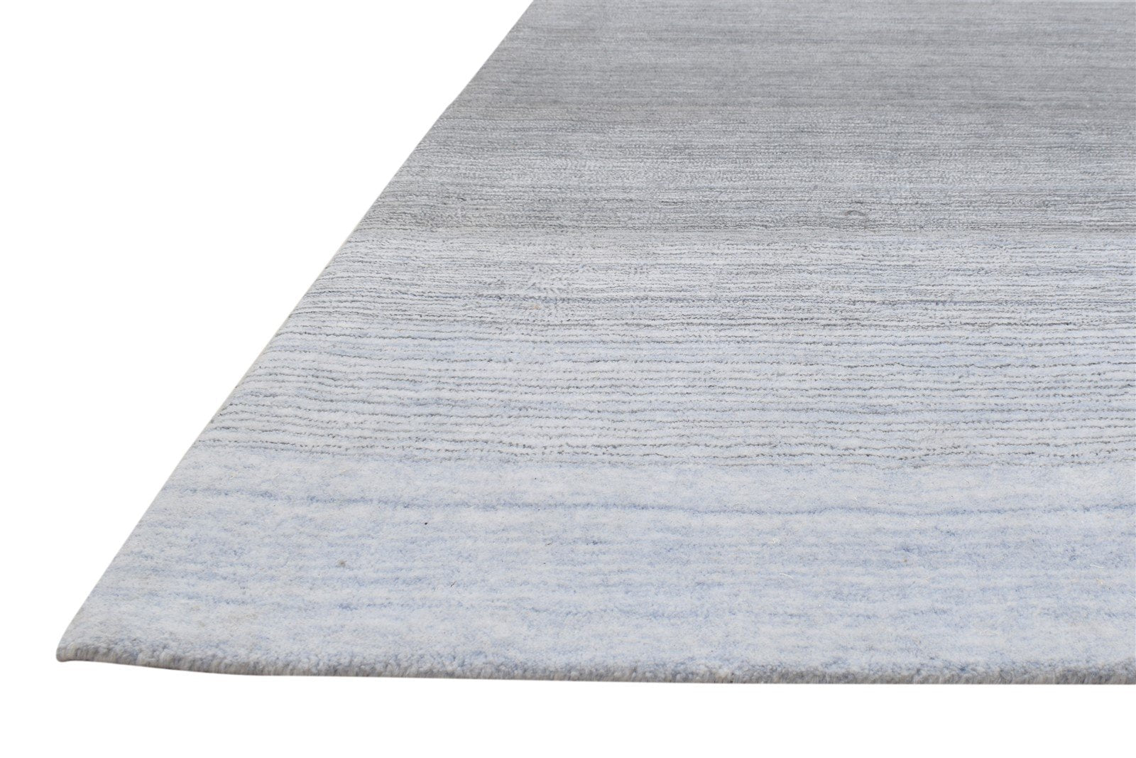 Silver Pet Yarn Rug 5' X 8' Modern Handloom Scandinavian Ombre Room Size Carpet 