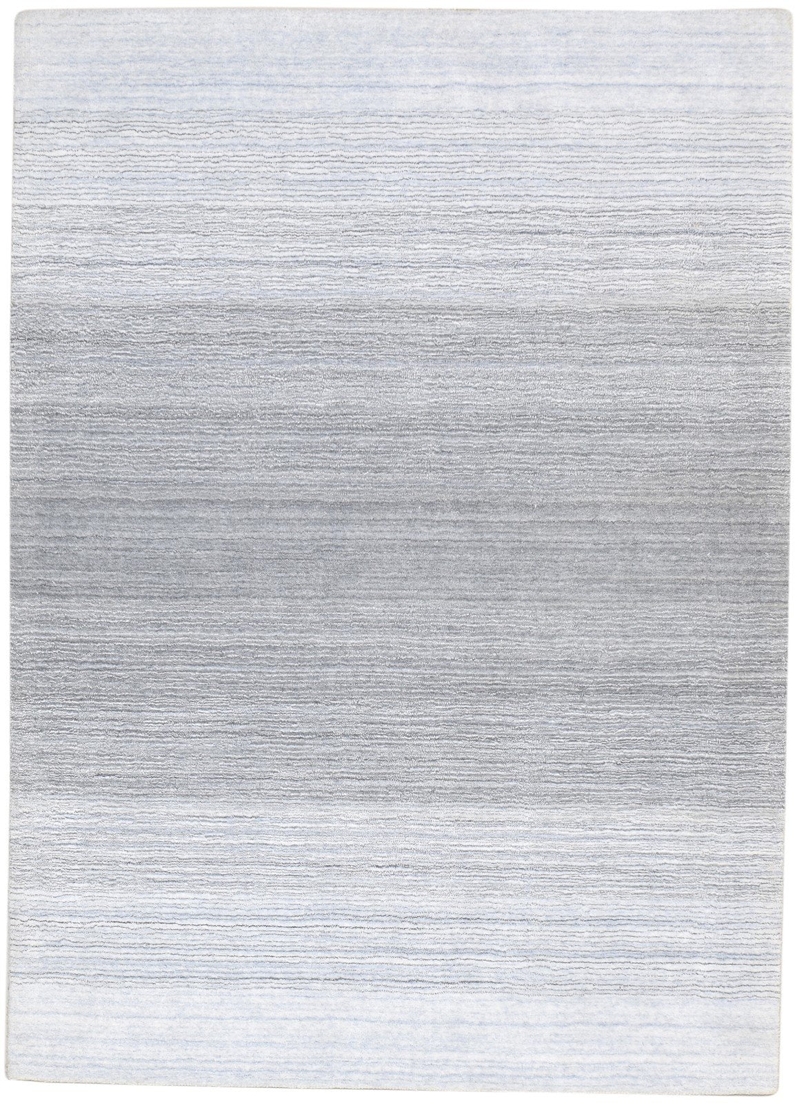 Silver Pet Yarn Rug 5' X 8' Modern Handloom Scandinavian Ombre Room Size Carpet 