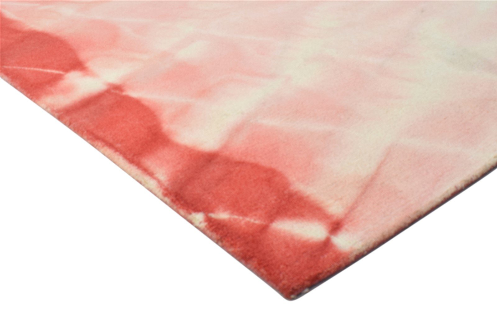 5' X 8' Rug Wool Red Modern Hand Tufted Shibori Tie Dye Room Size Carpet 