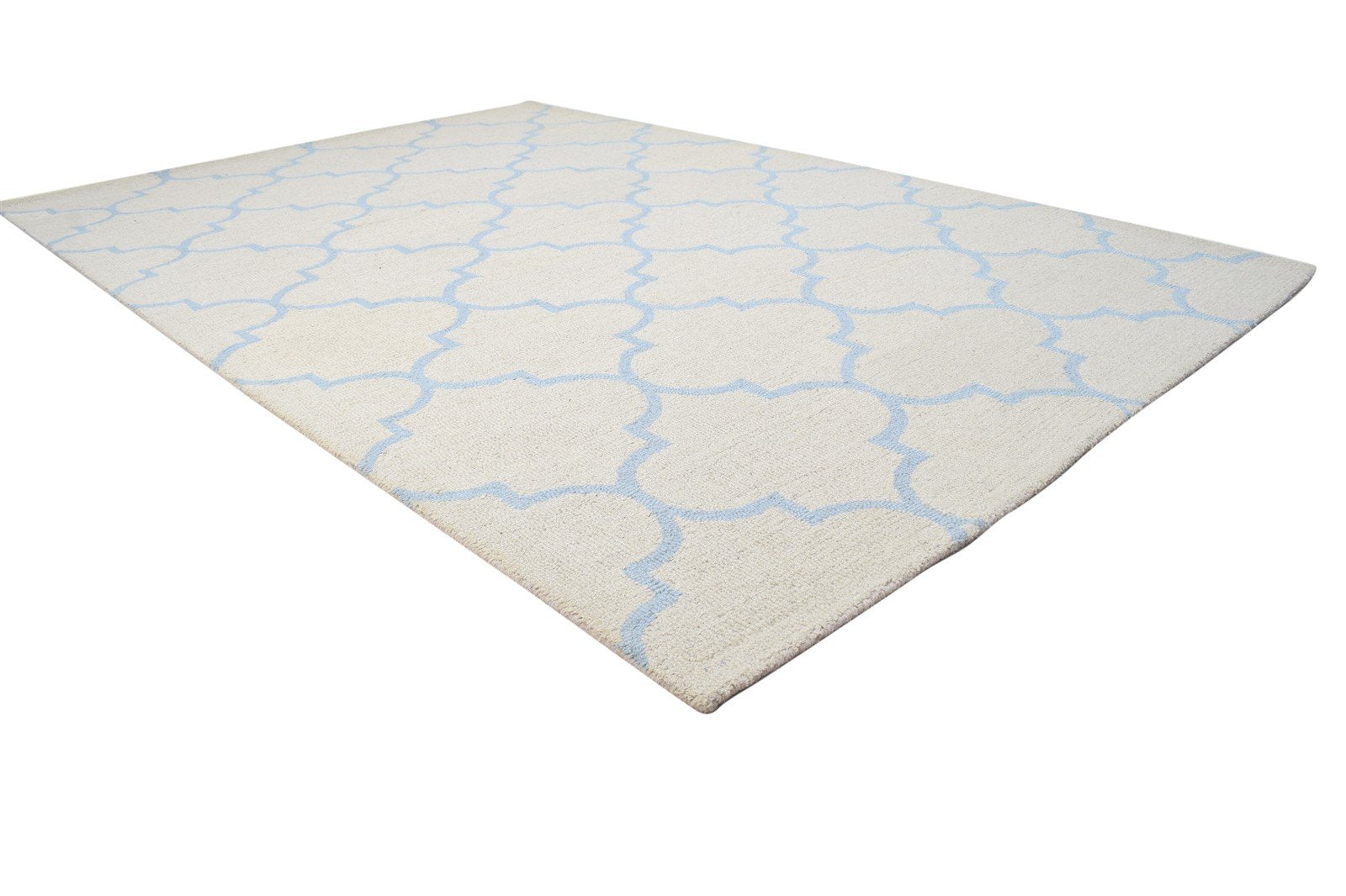 Wool Sand Rug 5' X 8' Modern Hand Tufted Moroccan Trellis Room Size Carpet 