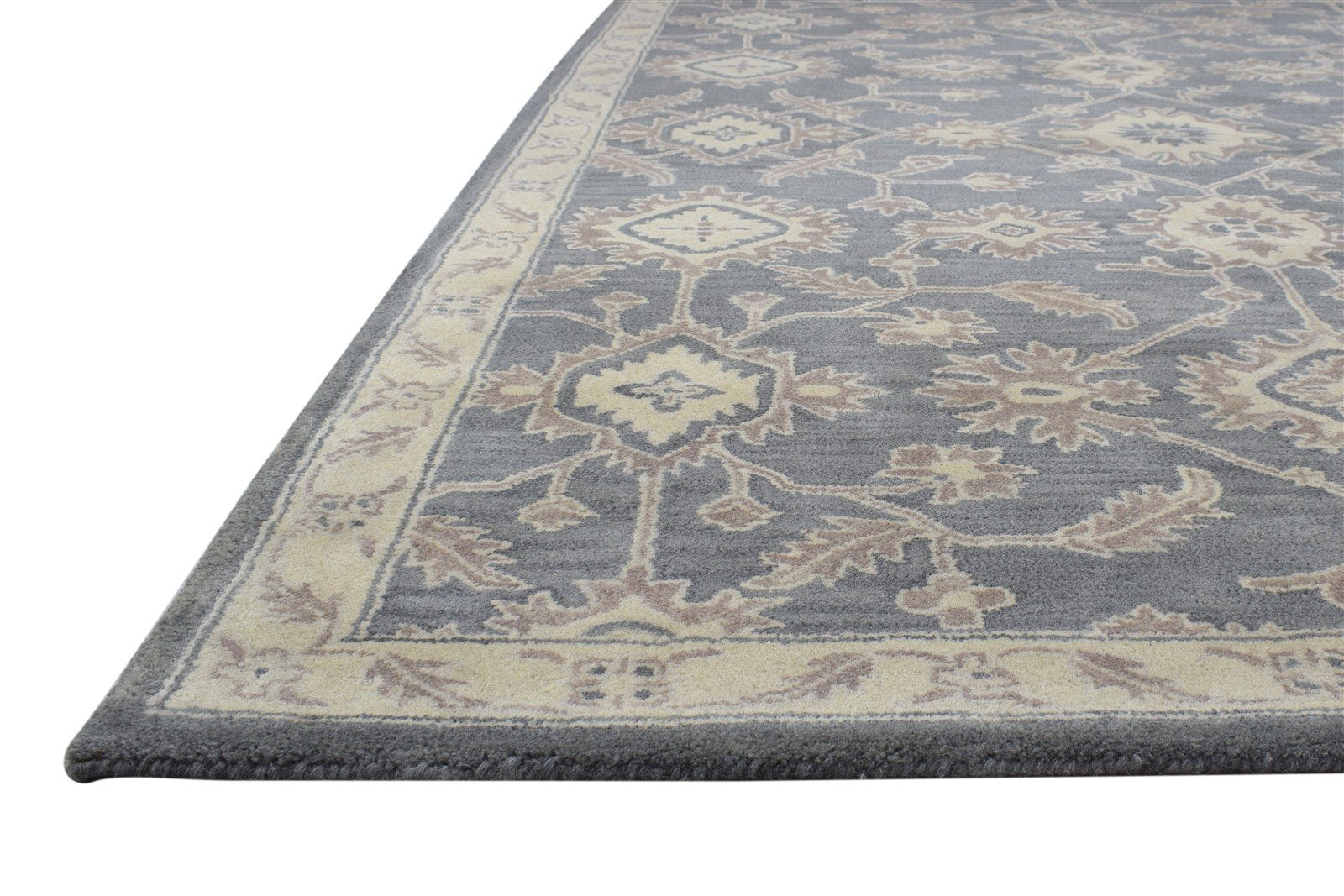 5' X 8' Rug Wool Dark Grey Persian Hand Tufted Oushak Oriental Room Size Carpet 