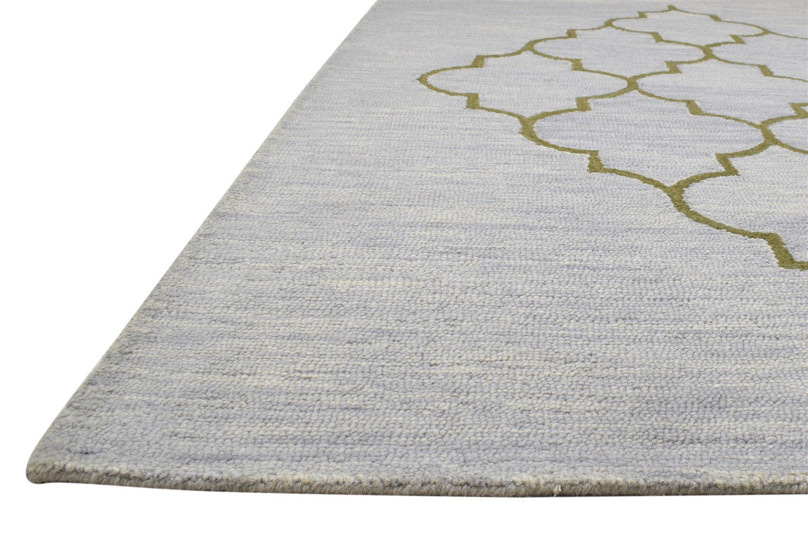 Hand Tufted Grey Wool Rug 5' X 8' Modern Moroccan Trellis Room Size Carpet 