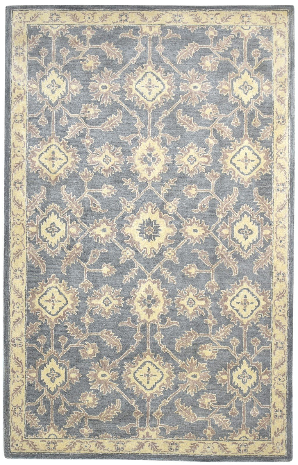 Wool Dark Grey Rug 5' X 8' Persian Hand Tufted Oushak Oriental Room Size Carpet 