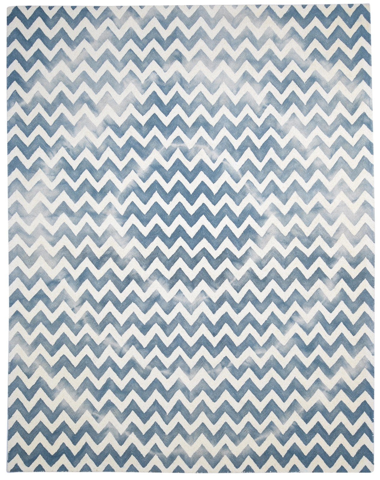 8' X 10' Rug Wool Charcoal Modern Hand Tufted Scandinavian Chevron Large Carpet 