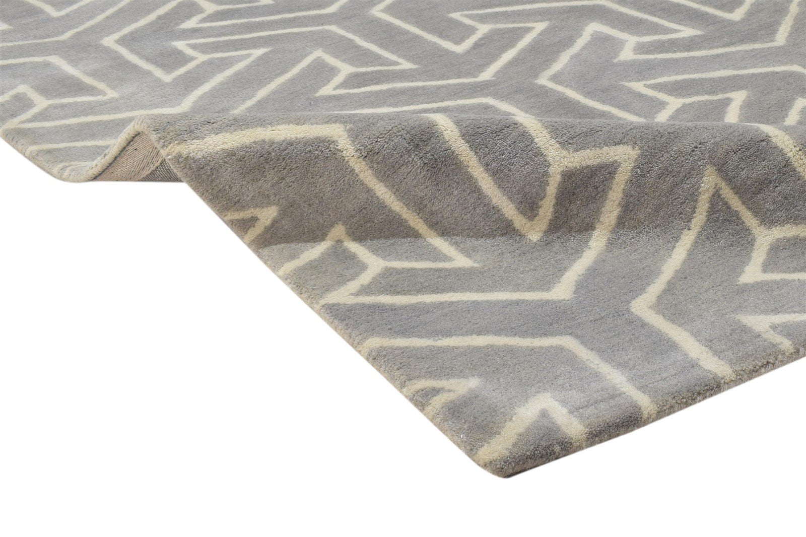 3' X 5' Rug Wool Brown Modern Hand Tufted Indian Arrow Room Size Carpet 