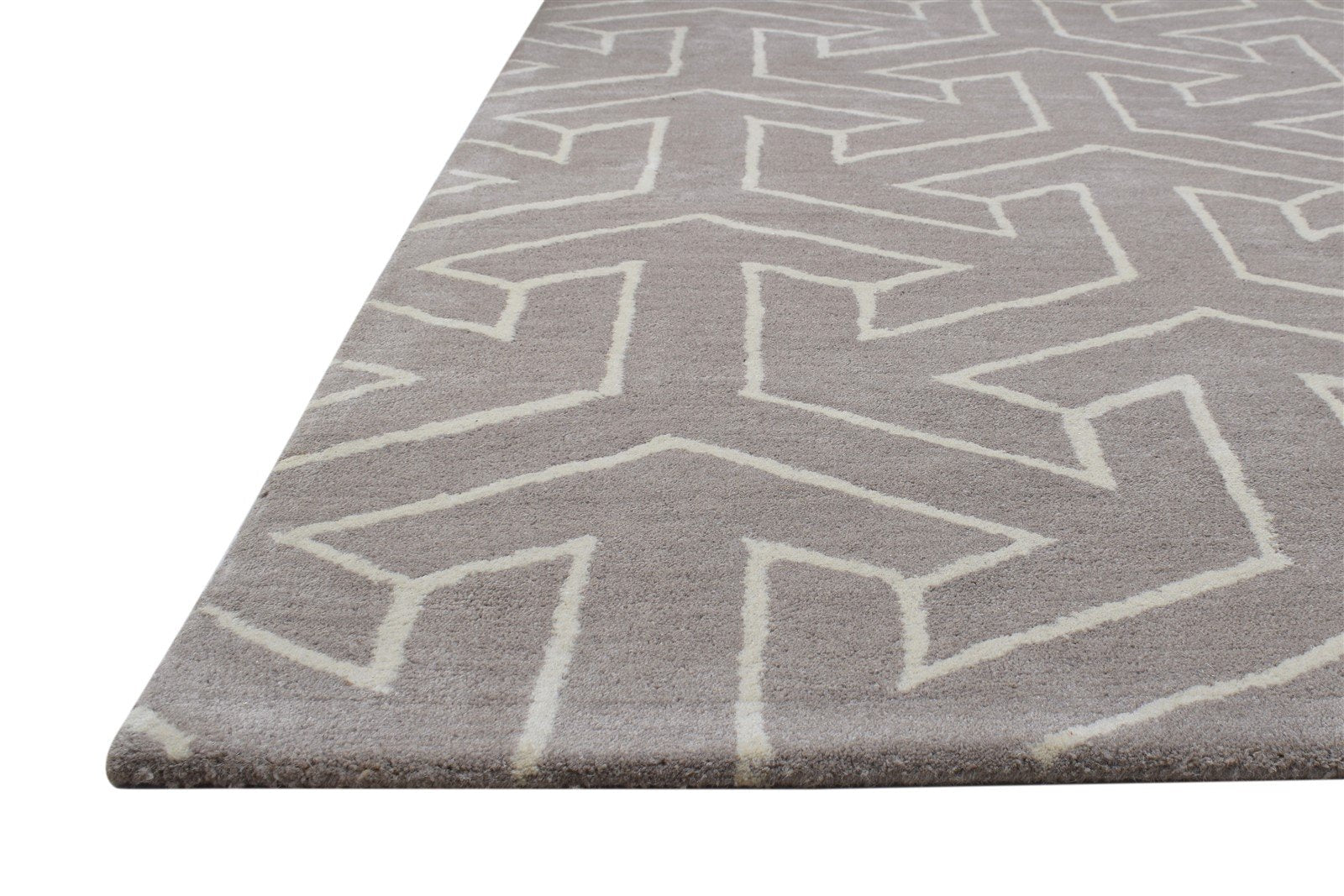 4' X 6' Rug Wool Brown Modern Hand Tufted Scandinavian Arrow Room Size Carpet 