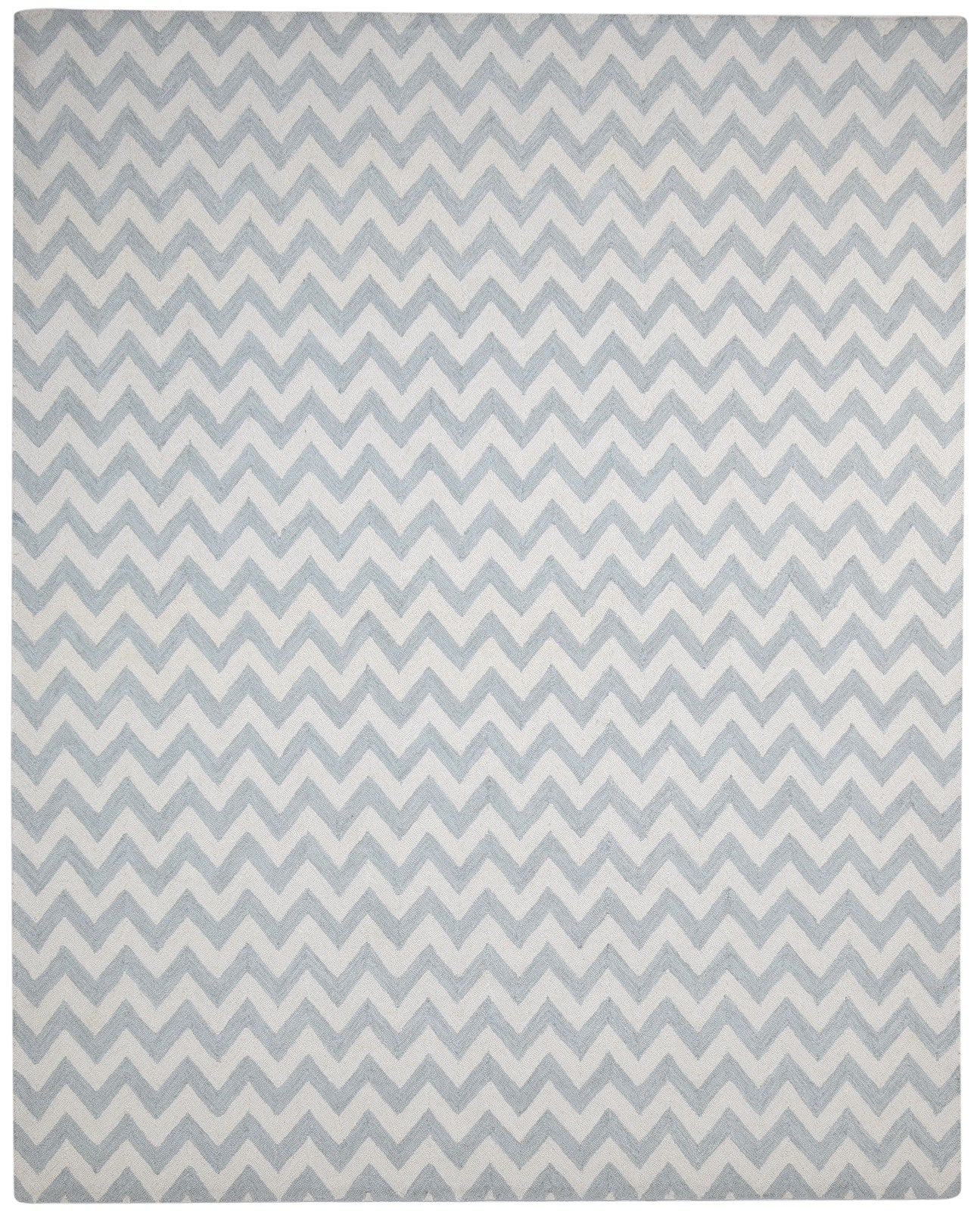 Hand Tufted Grey Wool Rug 8' X 10' Modern Scandinavian Chevron Large Carpet 