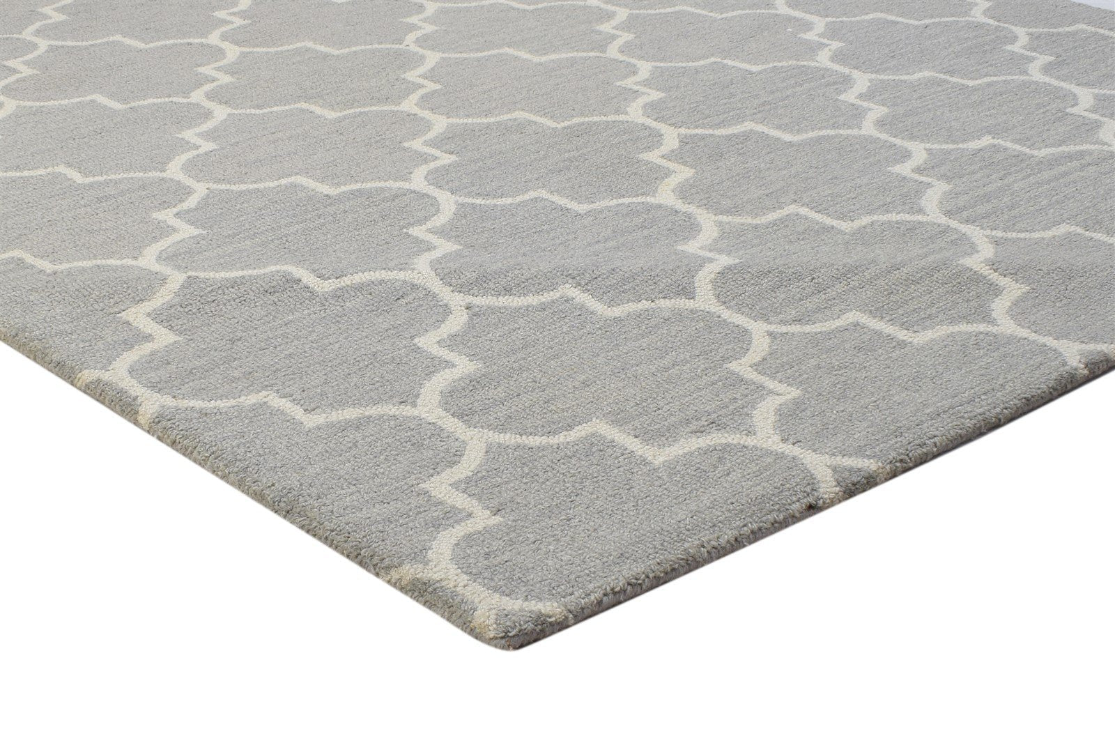 Brown Wool Rug 5' X 8' Modern Hand Tufted Shibori Trellis Room Size Carpet 