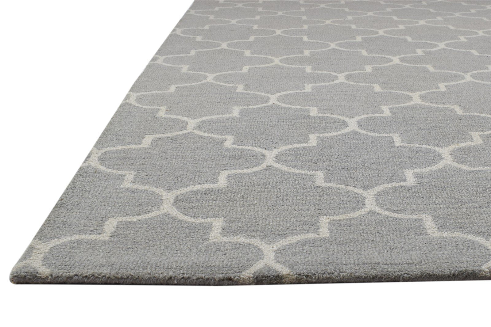 Brown Wool Rug 5' X 8' Modern Hand Tufted Shibori Trellis Room Size Carpet 