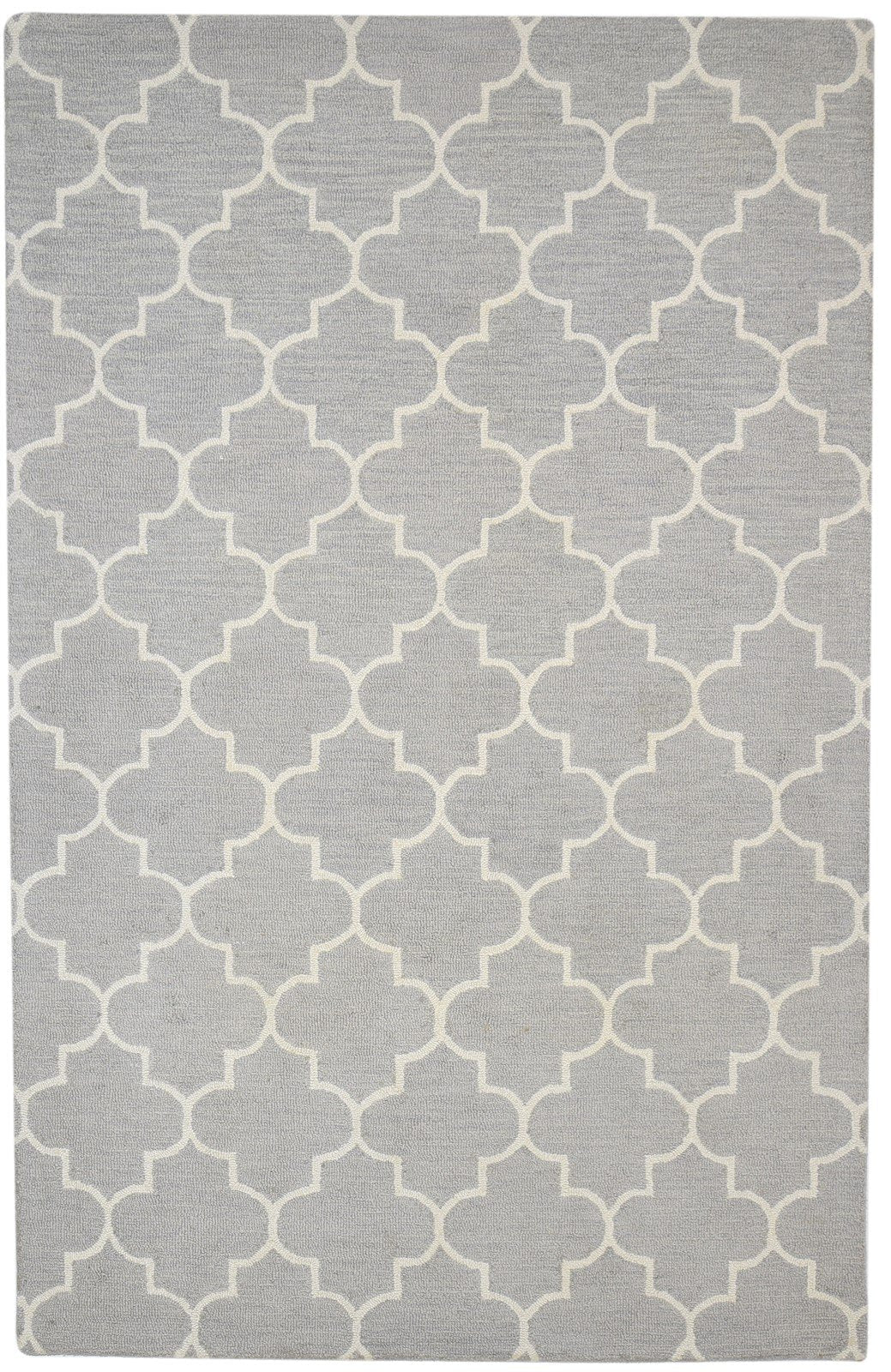 Brown Wool Rug 5' X 8' Modern Hand Tufted Shibori Trellis Room Size Carpet 