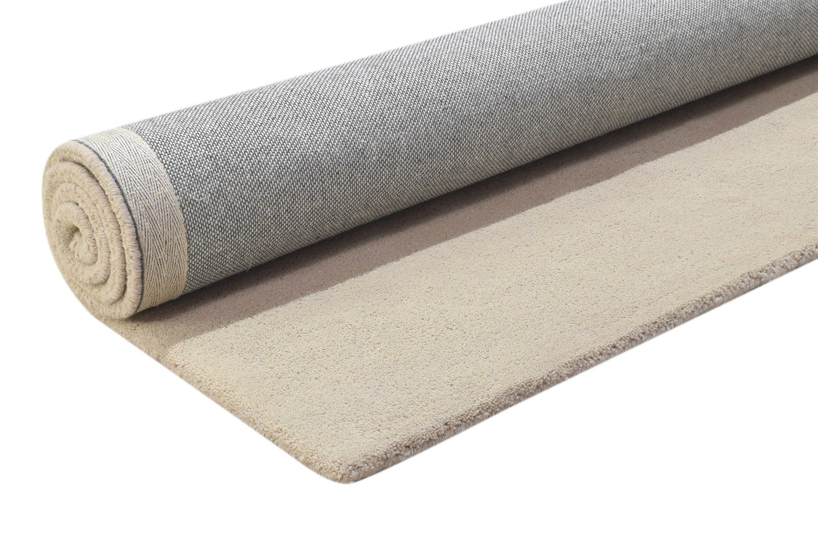 3' X 5' Rug Wool Beige Modern Hand Tufted Scandinavian Solid Room Size Carpet 