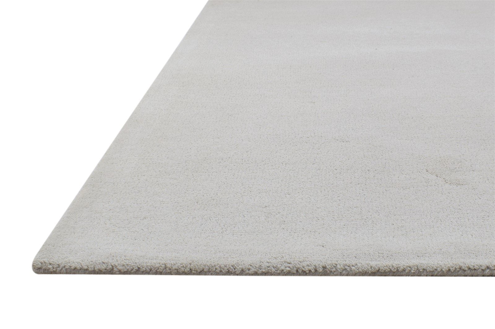 Hand Tufted Grey Wool Rug 3' X 5' Modern Scandinavian Solid Room Size Carpet 