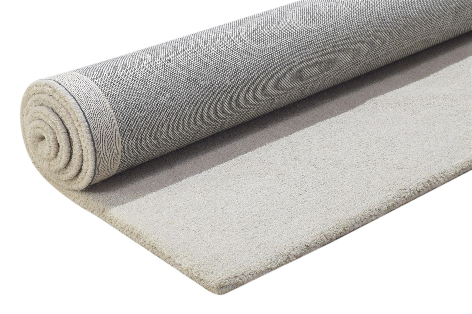 Hand Tufted Grey Wool Rug 3' X 5' Modern Scandinavian Solid Room Size Carpet 