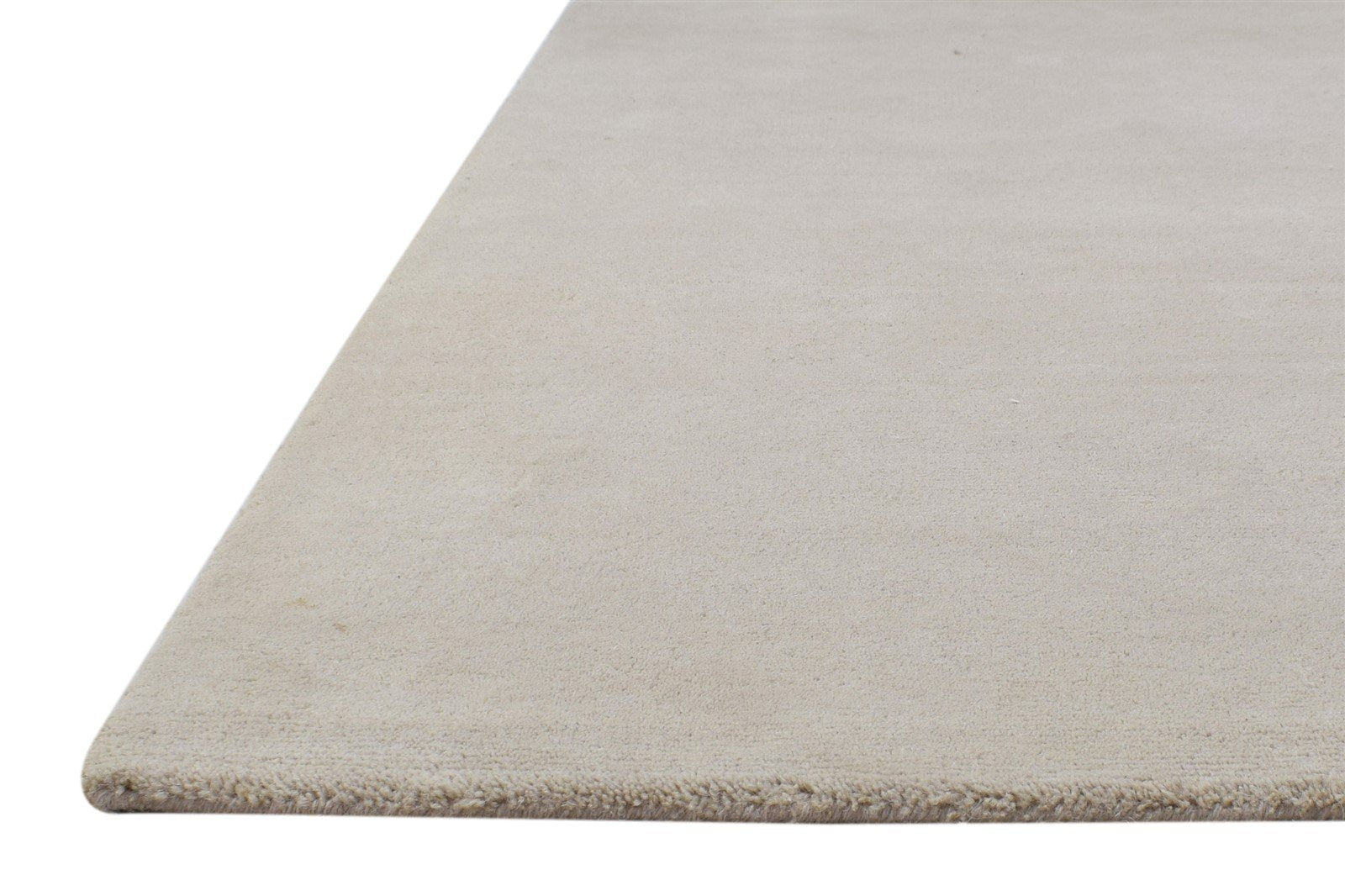 Wool Beige Rug 3' X 5' Modern Hand Tufted Scandinavian Solid Room Size Carpet 