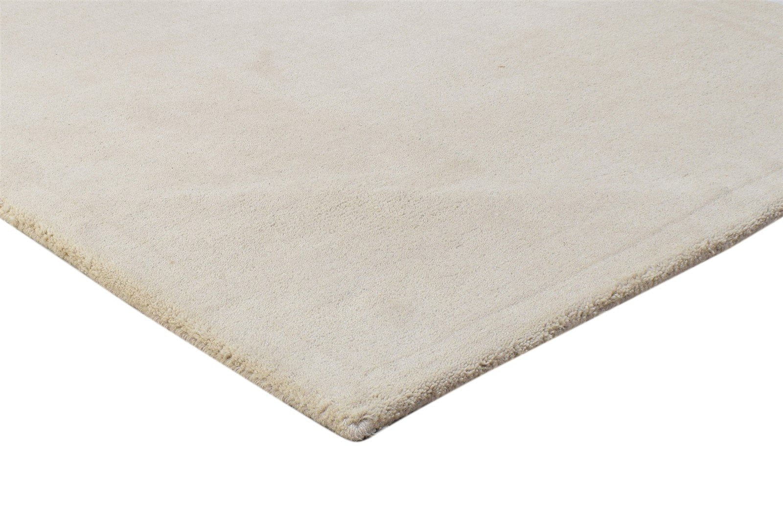 Hand Tufted Beige Wool Rug 3' X 5' Modern Scandinavian Solid Room Size Carpet 