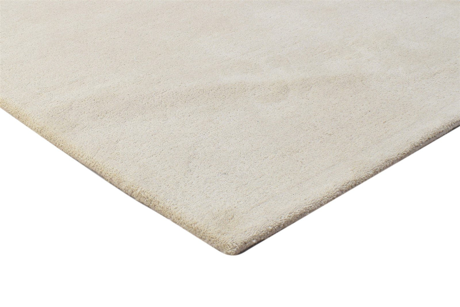 3' X 5' Rug Wool Sand Modern Hand Tufted Scandinavian Solid Room Size Carpet 