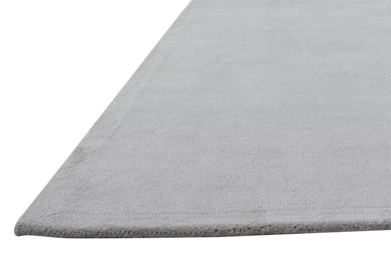 Grey Wool Rug 3' X 5' Modern Hand Tufted Scandinavian Solid Room Size Carpet 