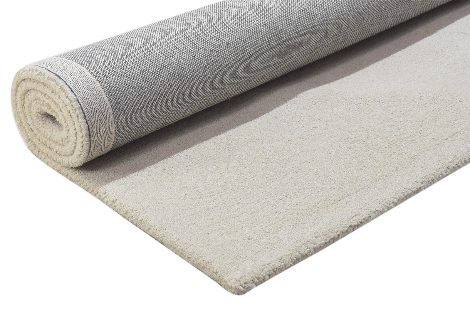 Sand Wool Rug 3' X 5' Modern Hand Tufted Scandinavian Solid Room Size Carpet 