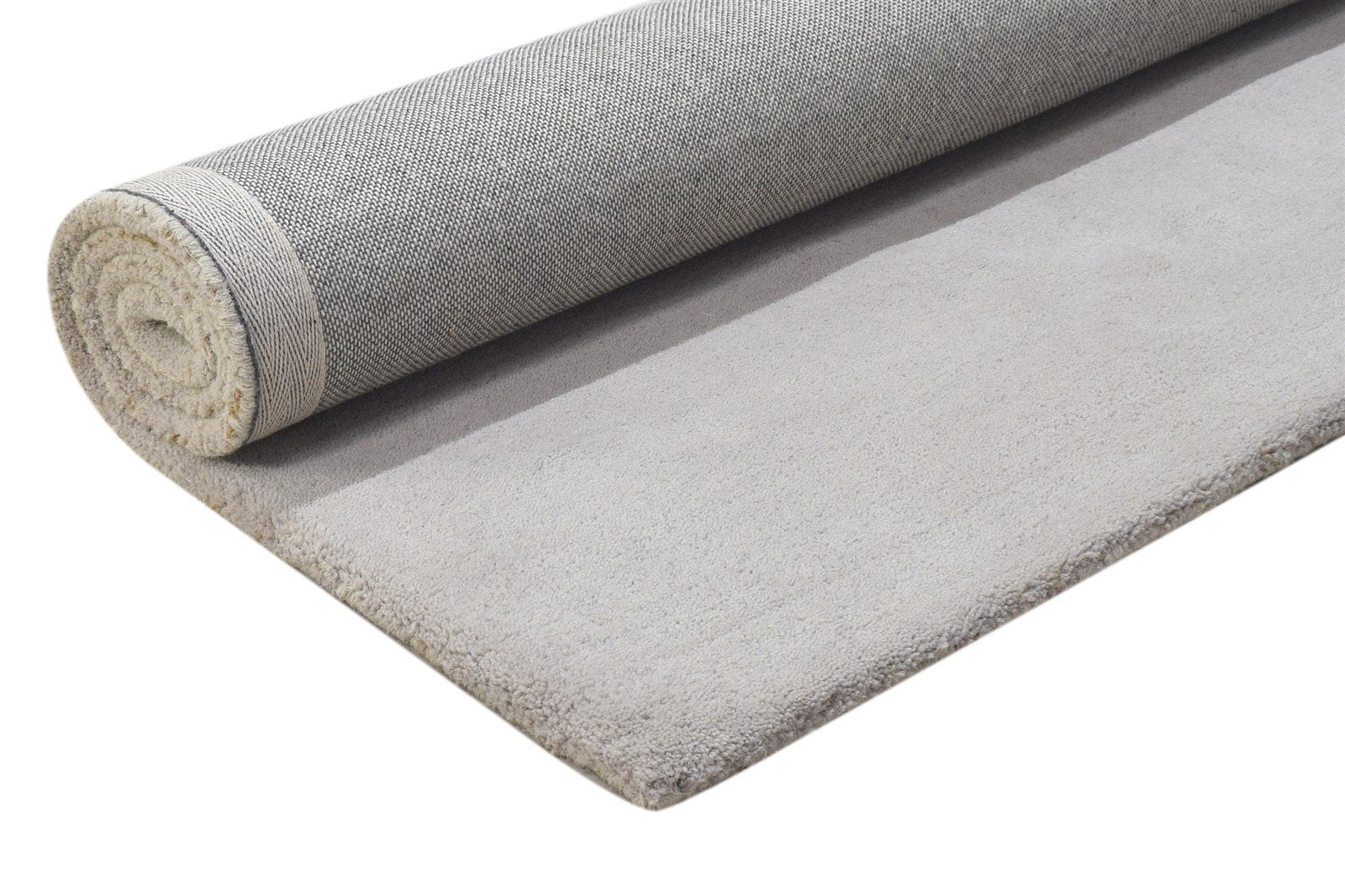 Wool Grey Rug 3' X 5' Modern Hand Tufted Scandinavian Solid Room Size Carpet 