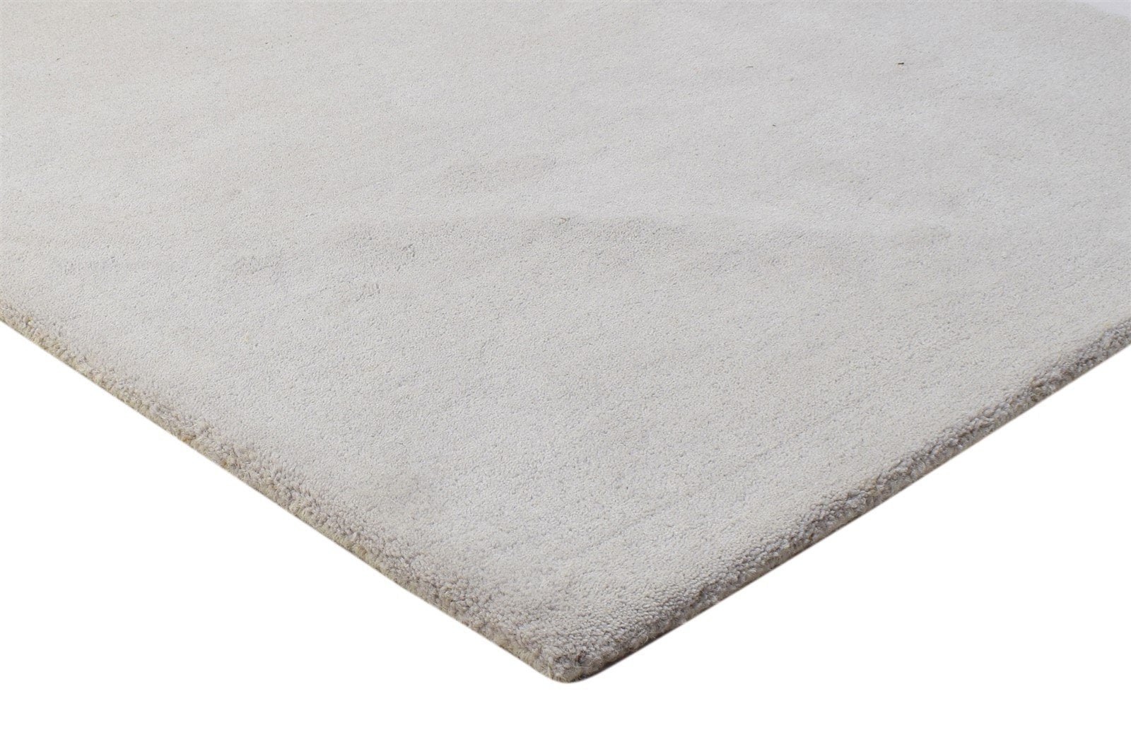 Wool Grey Rug 3' X 5' Modern Hand Tufted Scandinavian Solid Room Size Carpet 