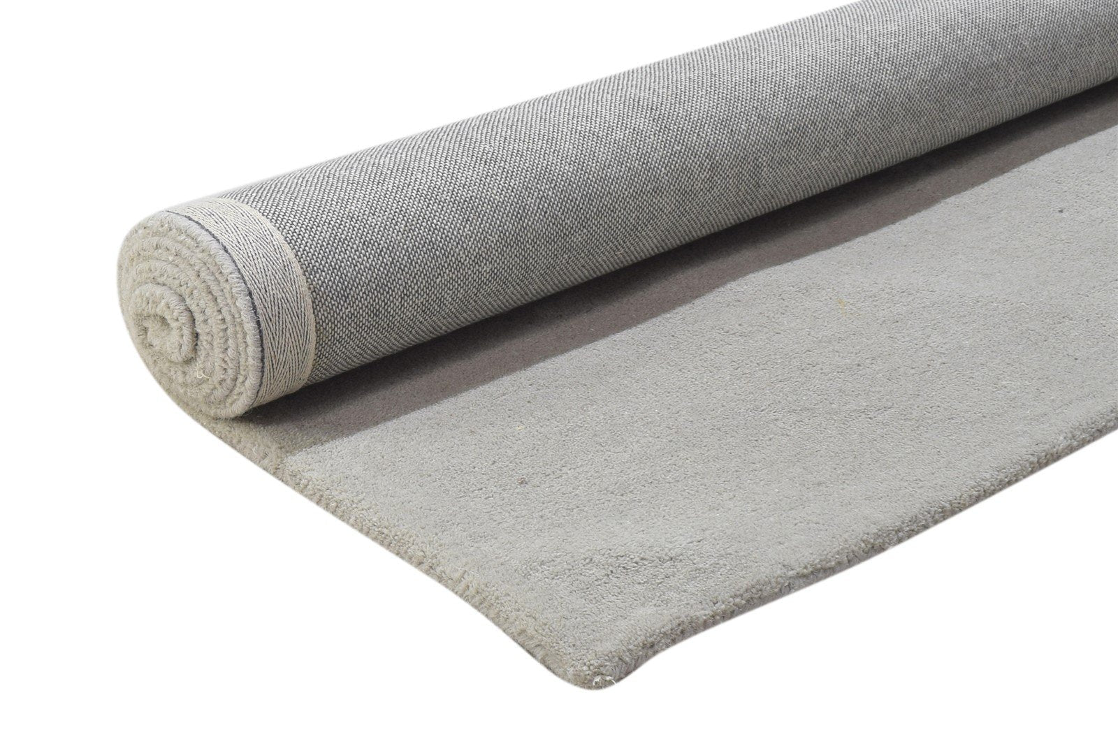 Grey Wool Rug 3' X 5' Modern Hand Tufted Scandinavian Solid Room Size Carpet 