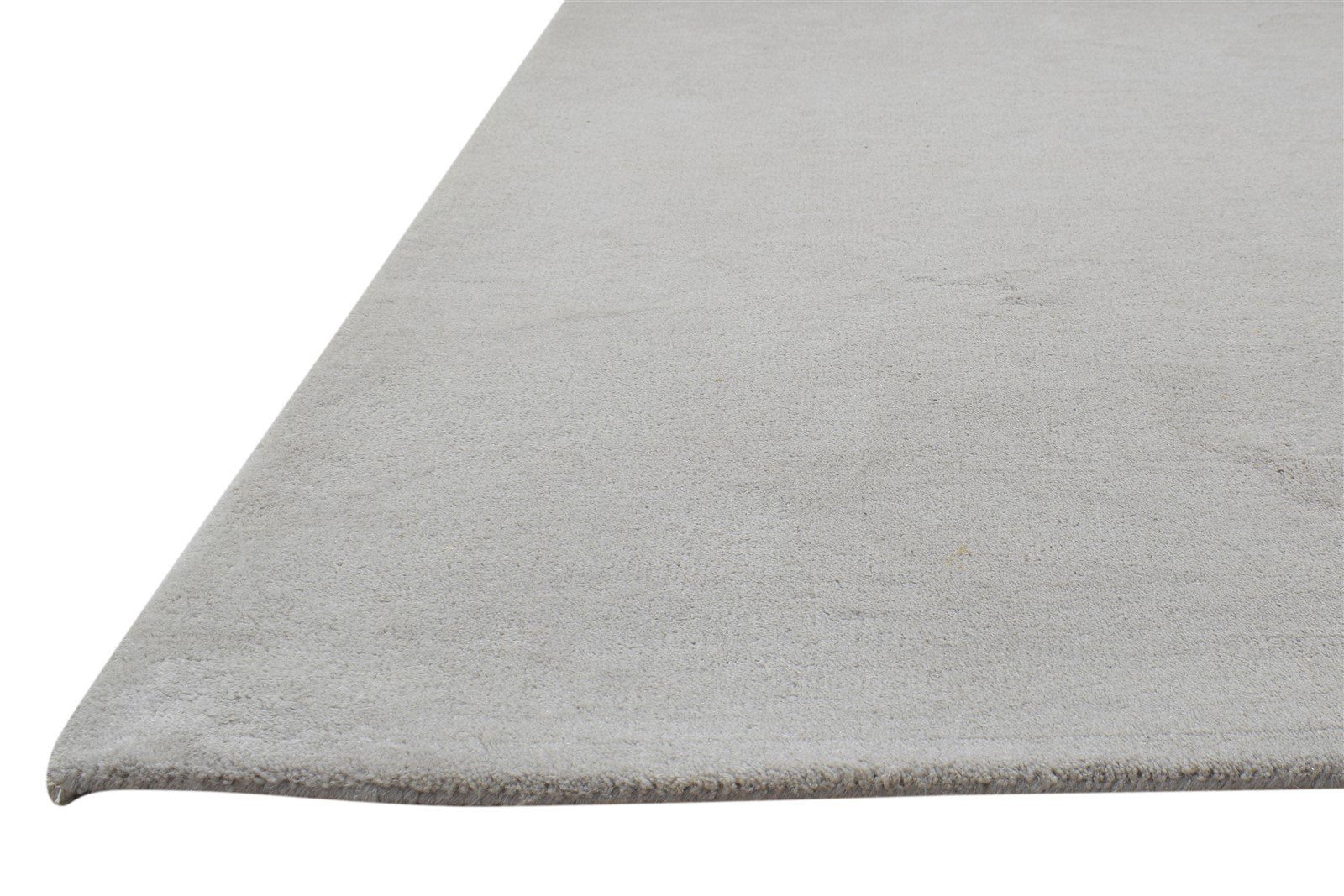 Grey Wool Rug 3' X 5' Modern Hand Tufted Scandinavian Solid Room Size Carpet 