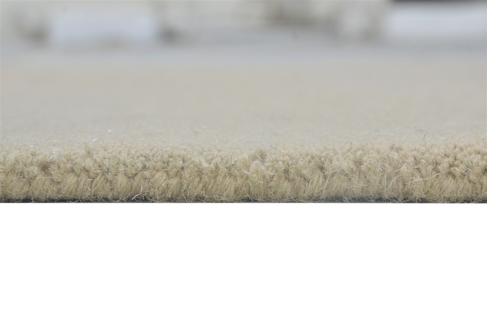 Wool Beige Rug 3' X 5' Modern Hand Tufted Scandinavian Solid Room Size Carpet 